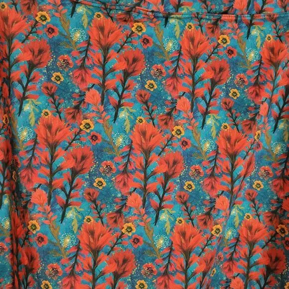 Youer Kind Apparel A Line Floral Print Skort Womens Medium Granola Girl Colorful - Picture 4 of 8